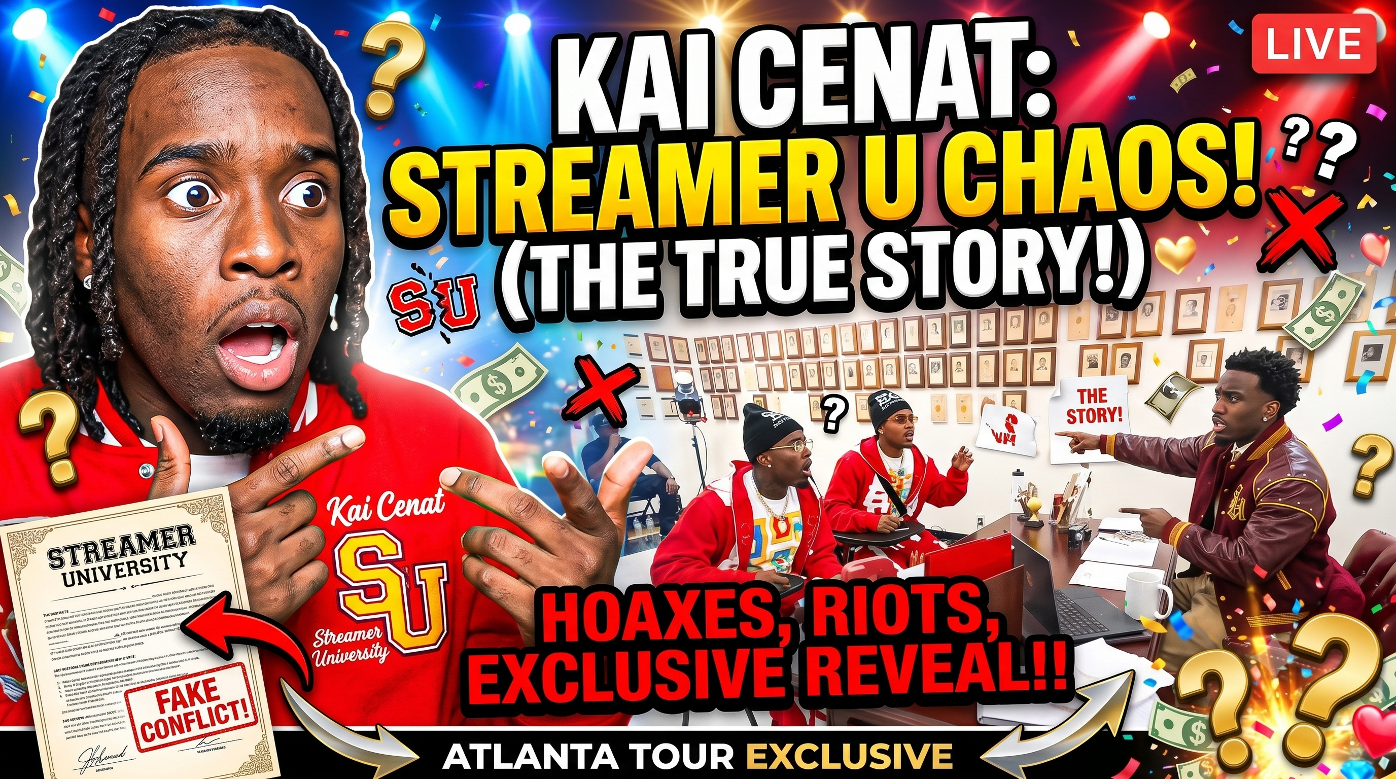 The Clout Collapse: Inside the Chaos and Dangerous Hoaxes of Kai Cenat’s Atlanta ‘Streamer University’ Tour